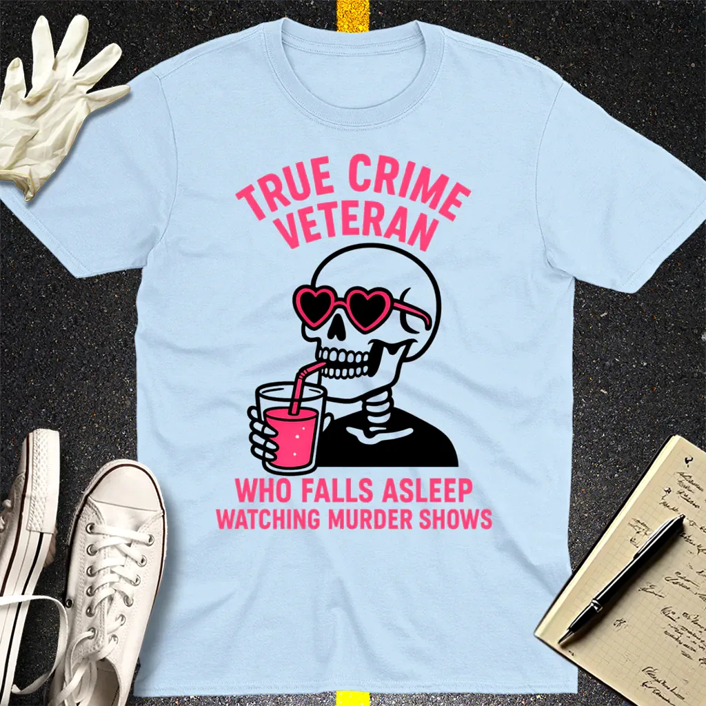 True Crime Veteran T-Shirt - Light Blue