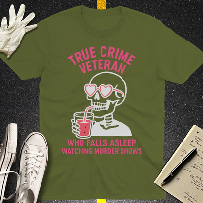 True Crime Veteran T-Shirt - Military Green