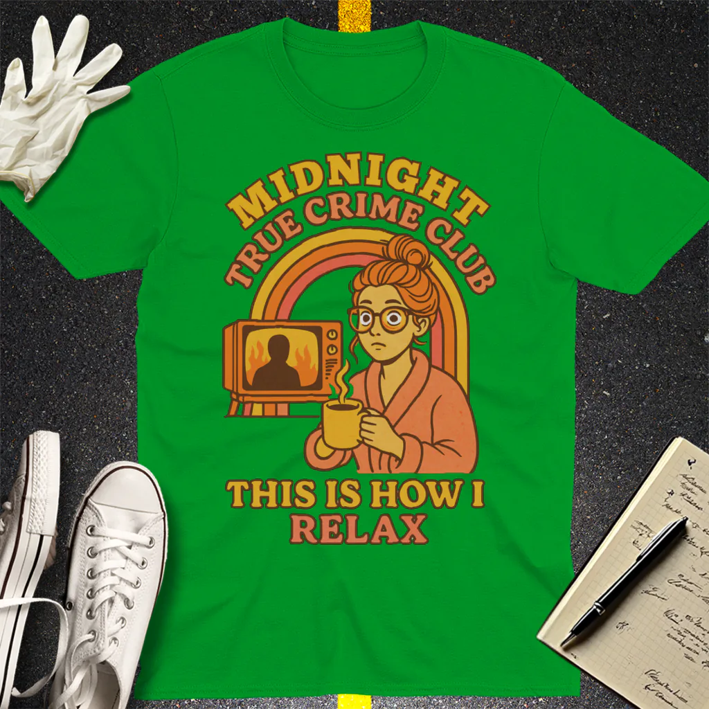 Midnight True Crime Club T-Shirt - Irish Green