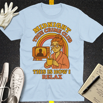 Midnight True Crime Club T-Shirt - Light Blue