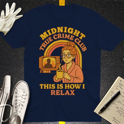 Midnight True Crime Club T-Shirt - Navy
