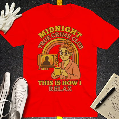 Midnight True Crime Club T-Shirt - Red