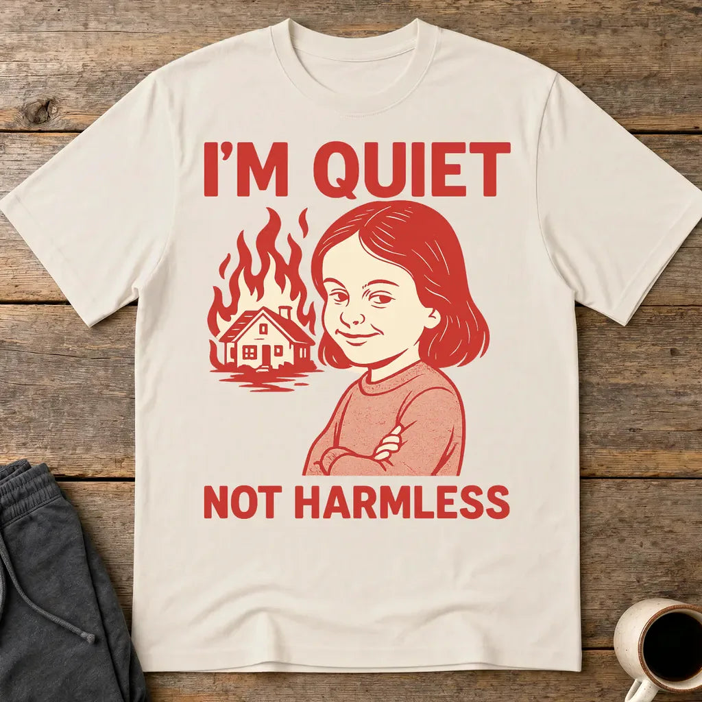 Quiet But Deadly T-Shirt - Ice Grey