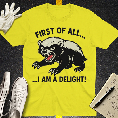 I Am a Delight T-Shirt - Cornsilk