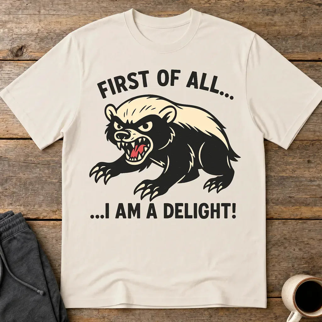 I Am a Delight T-Shirt - Ice Grey