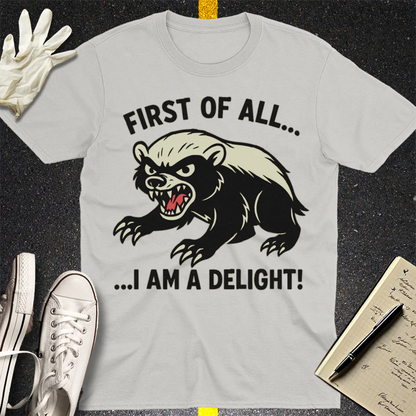 I Am a Delight T-Shirt - Ice Grey