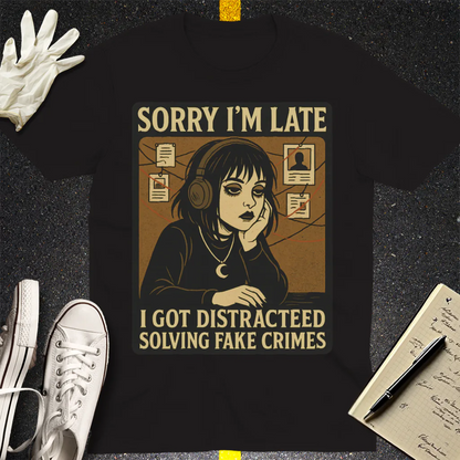 Solving Fake Crimes T-Shirt - Black