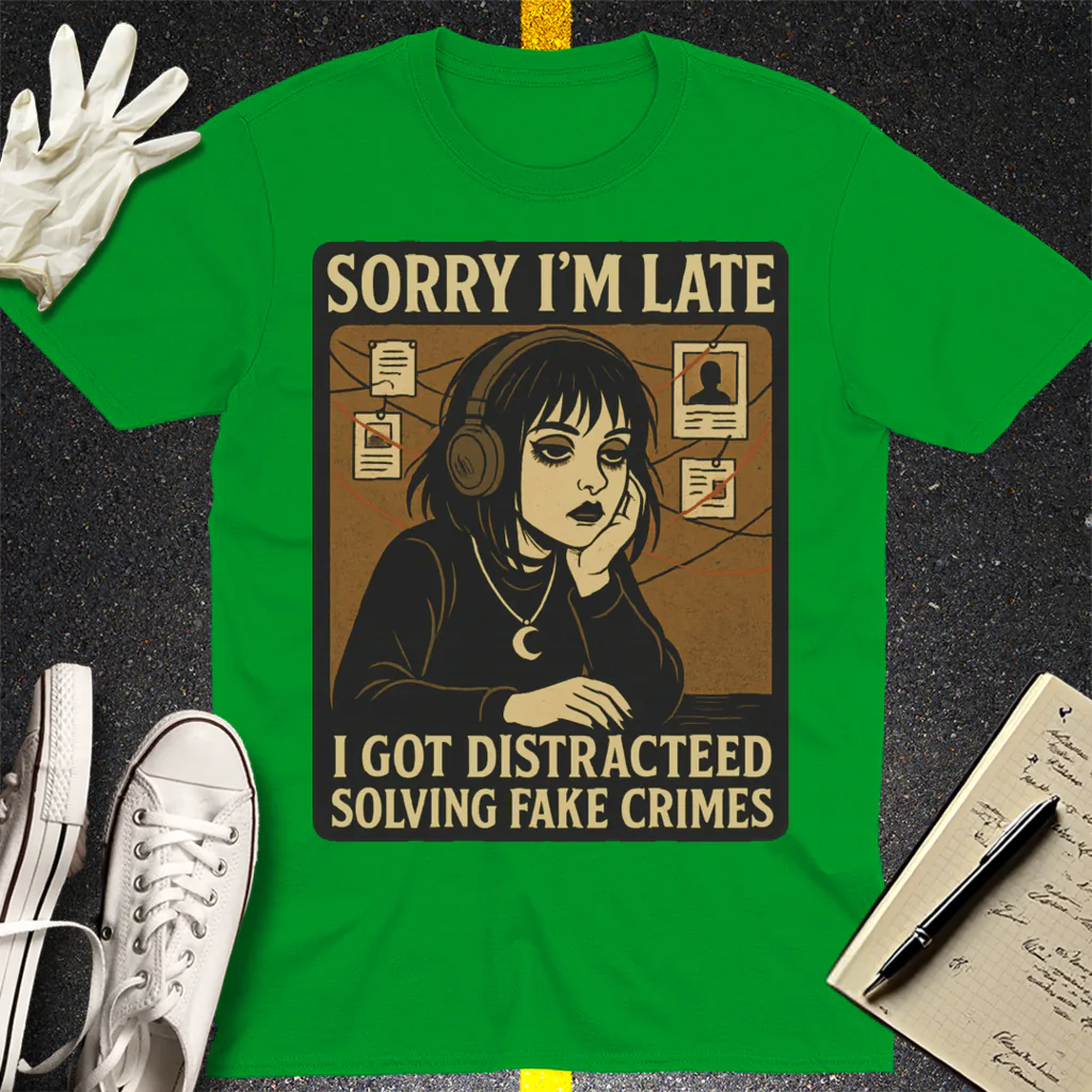 Solving Fake Crimes T-Shirt - Irish Green