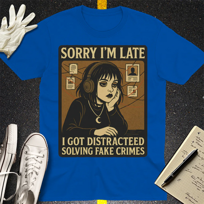 Solving Fake Crimes T-Shirt - Royal