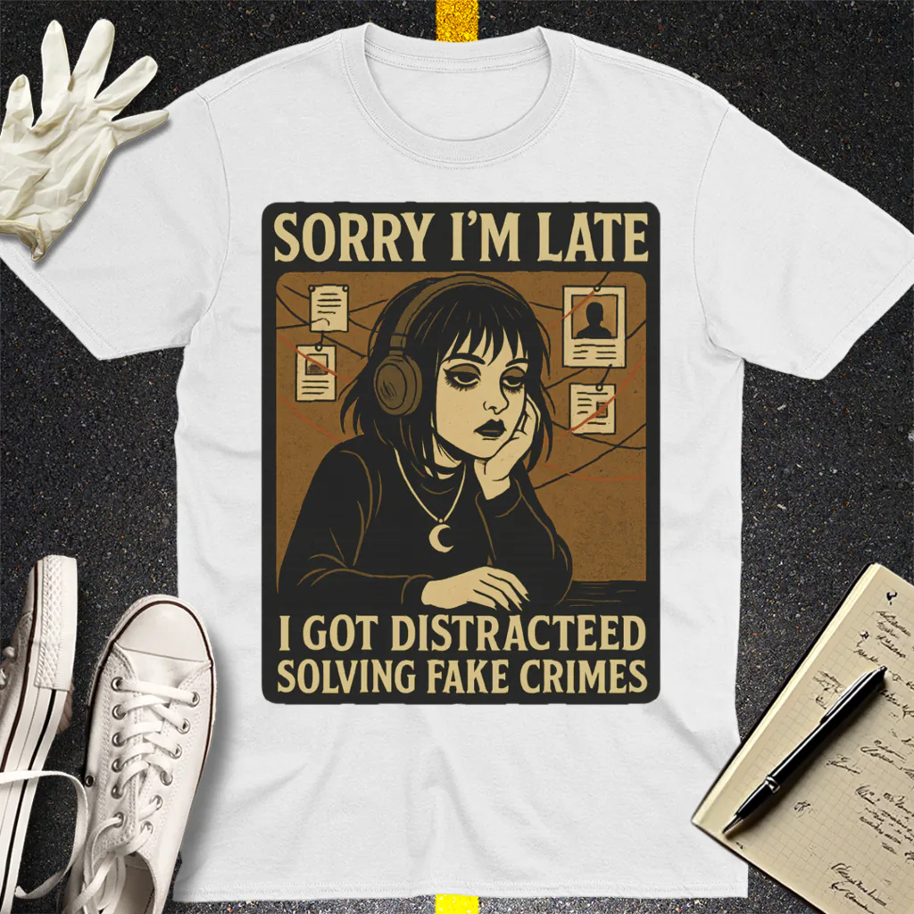 Solving Fake Crimes T-Shirt - White