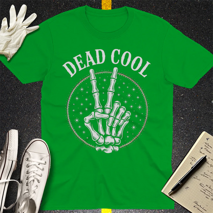 Dead Cool Skeleton Peace T-Shirt - Irish Green
