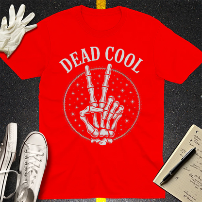 Dead Cool Skeleton Peace T-Shirt - Red