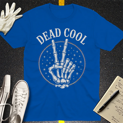 Dead Cool Skeleton Peace T-Shirt - Royal