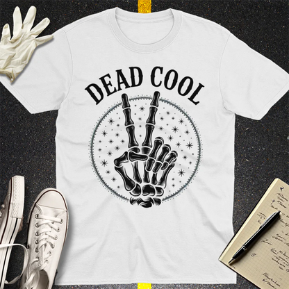 Dead Cool Skeleton Peace T-Shirt - White