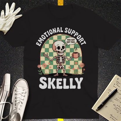 Emotional Support Skelly T-Shirt - Black