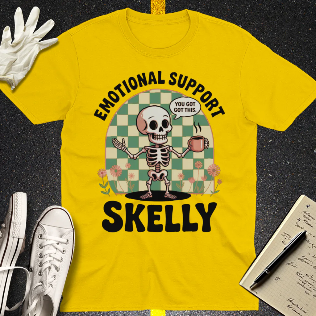 Emotional Support Skelly T-Shirt - Daisy