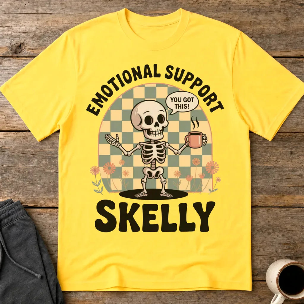 Emotional Support Skelly T-Shirt - Daisy