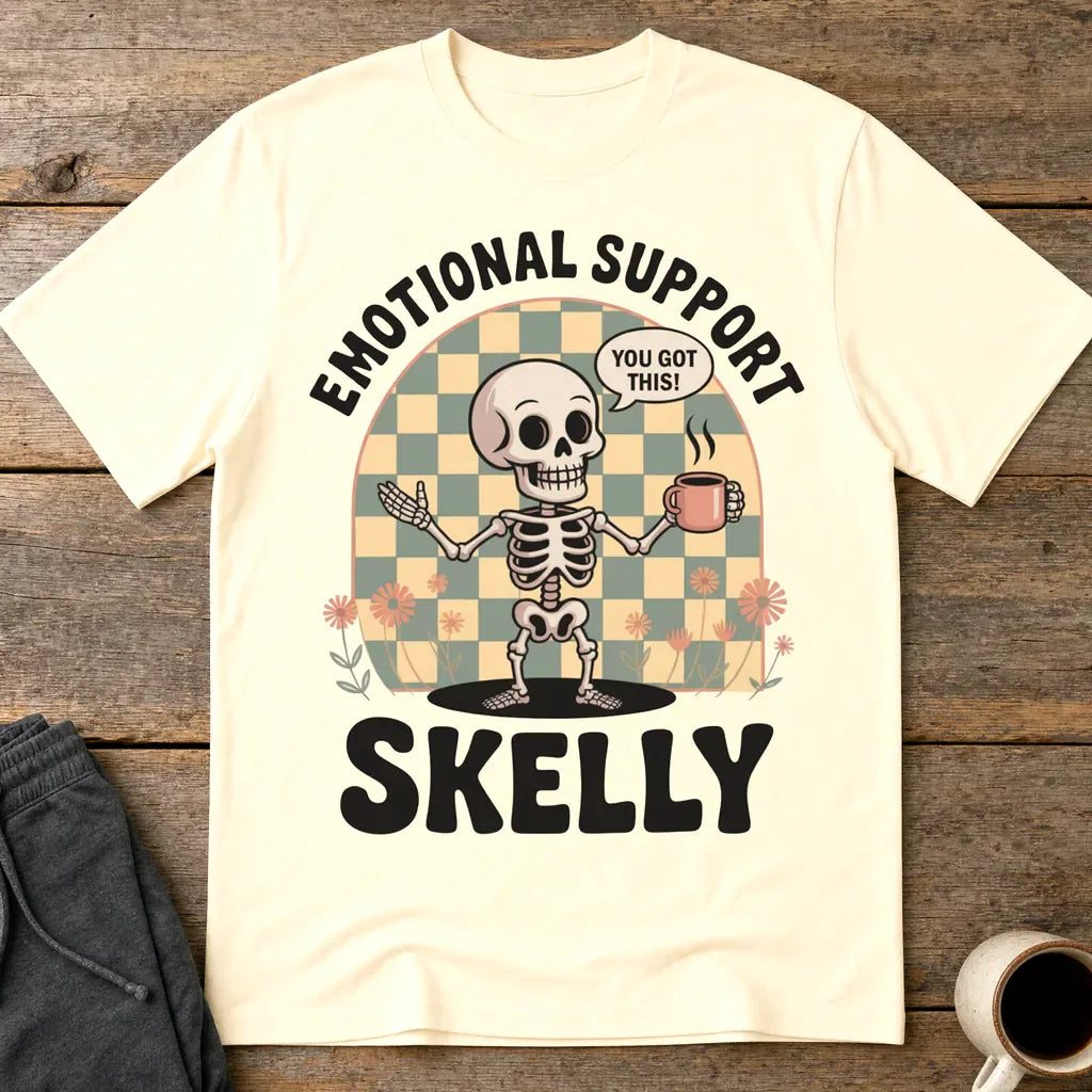 Emotional Support Skelly T-Shirt - Natural