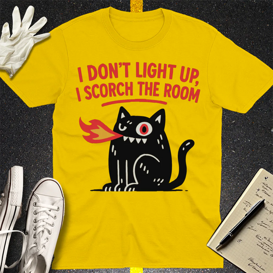 Scorch the Room Cat T-Shirt - Daisy