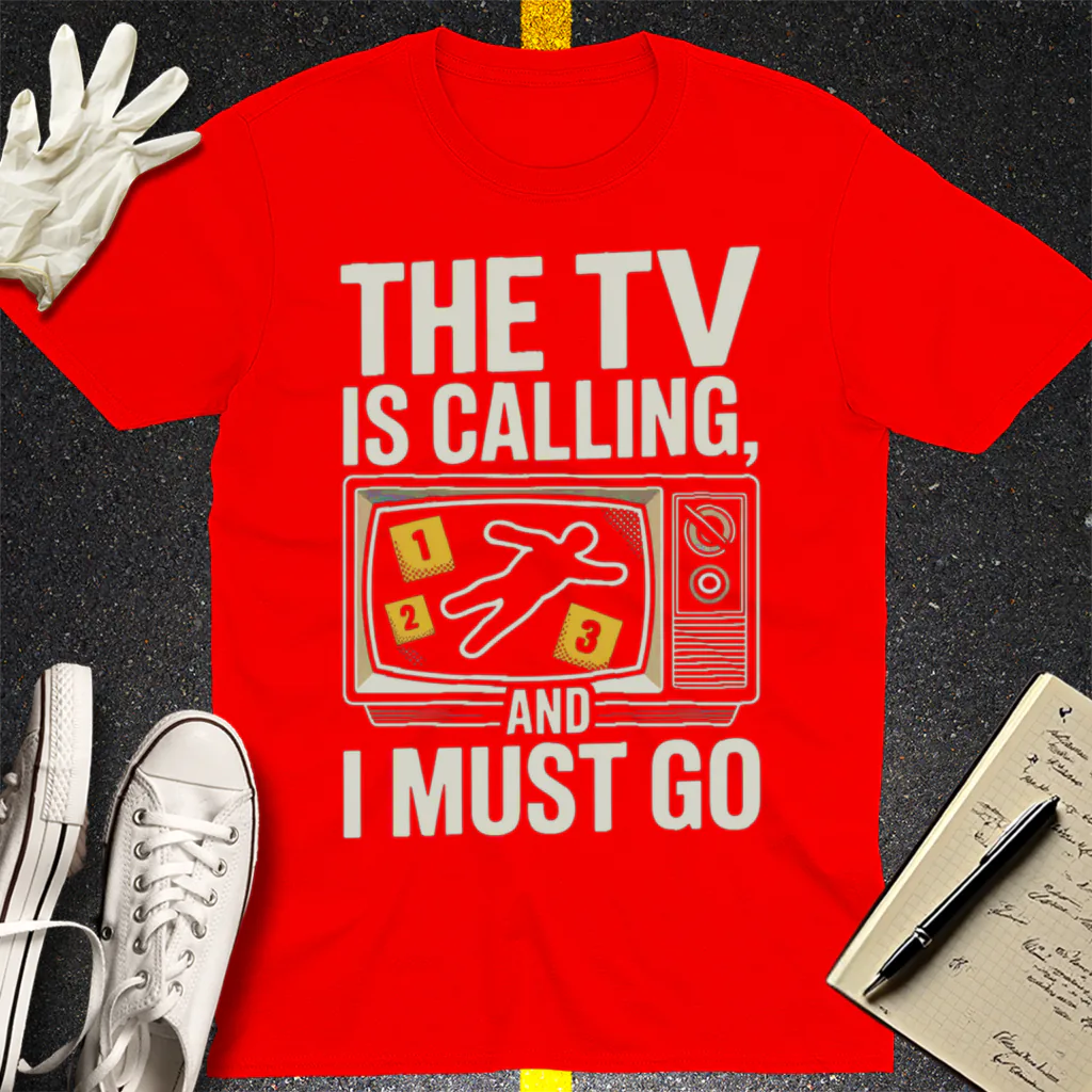 The TV Is Calling T-Shirt - Red