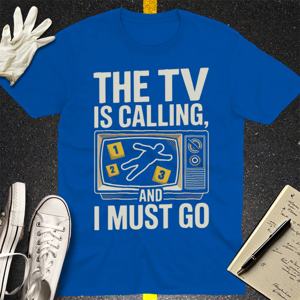 The TV Is Calling T-Shirt - Royal