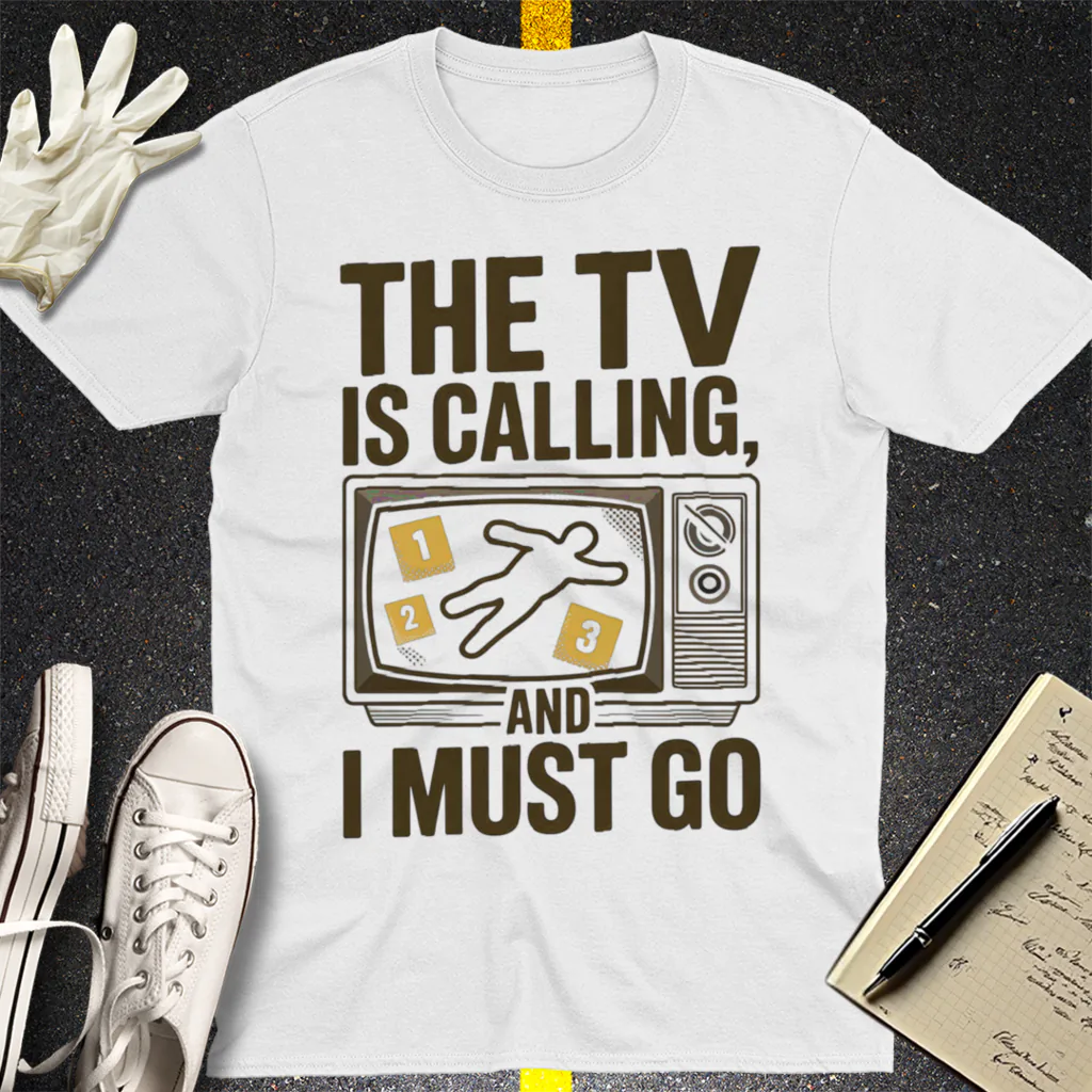 The TV Is Calling T-Shirt - White
