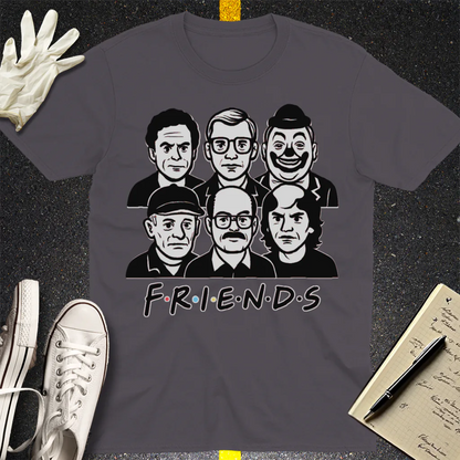 True Crime Friends T-Shirt - Charcoal