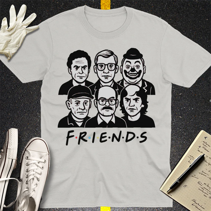 True Crime Friends T-Shirt - Ice Grey