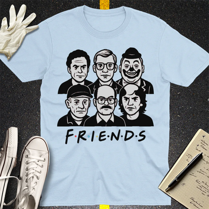 True Crime Friends T-Shirt - Light Blue