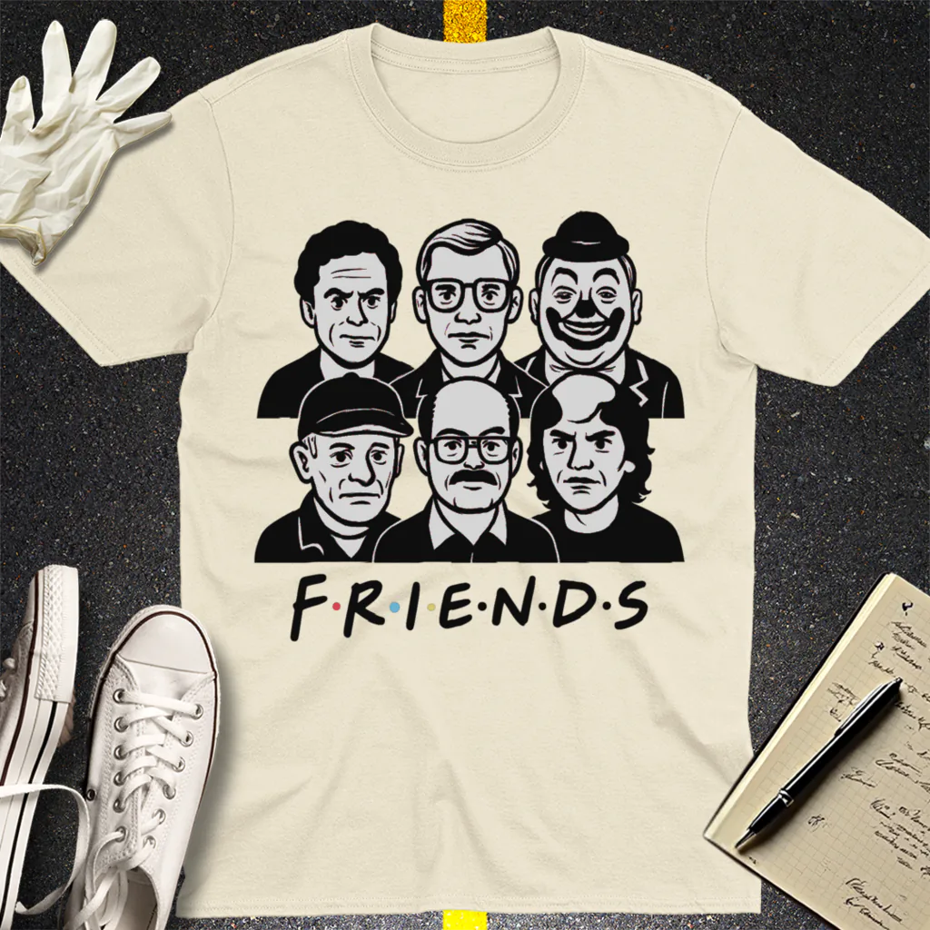 True Crime Friends T-Shirt - Natural