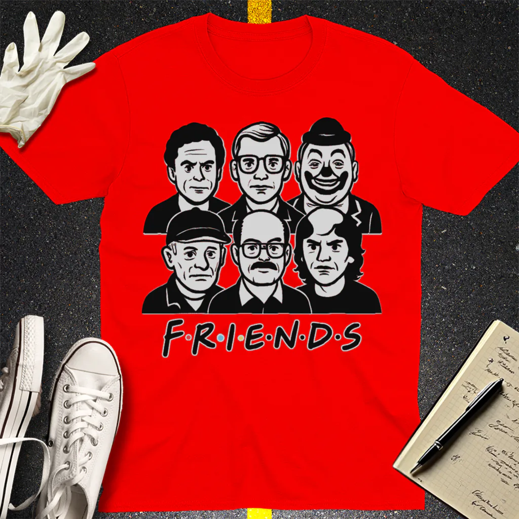 True Crime Friends T-Shirt - Red