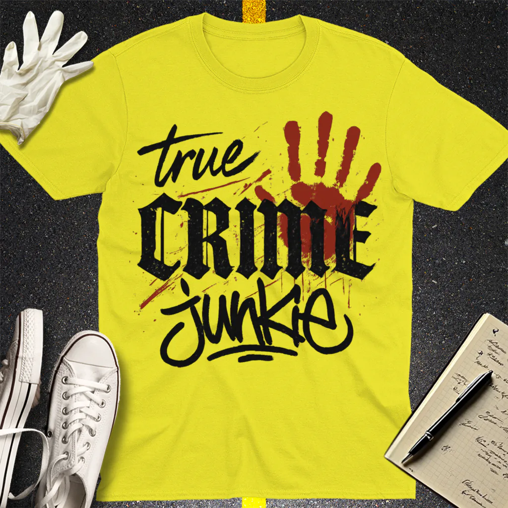True Crime Junkie T-Shirt - Cornsilk