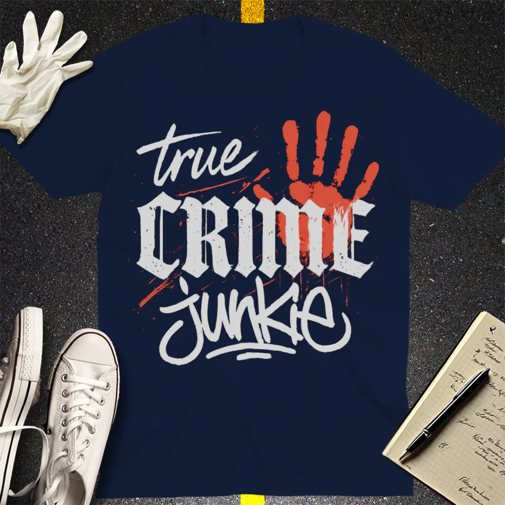 True Crime Junkie T-Shirt - Navy