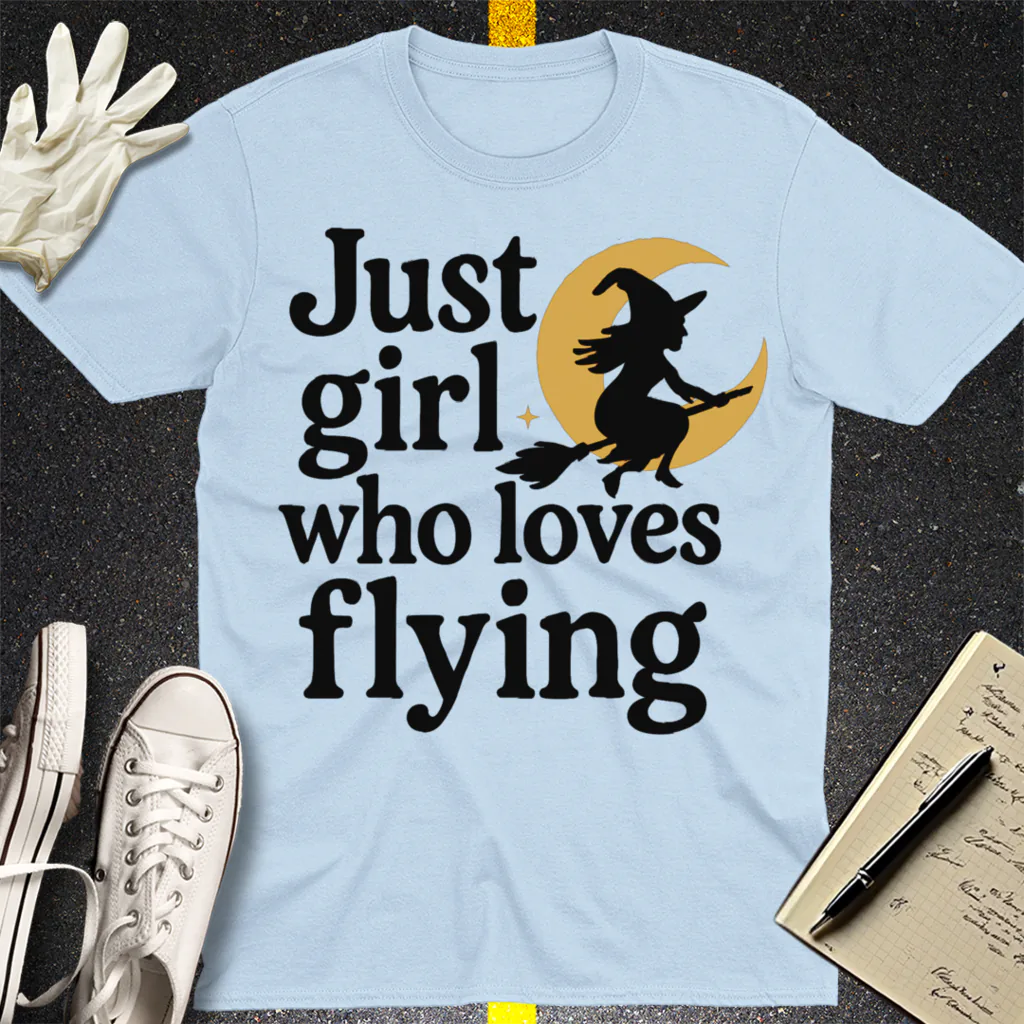 Resting Witch Face T-Shirt - Light Blue