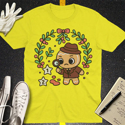 Gingerbread Detective T-Shirt - Cornsilk