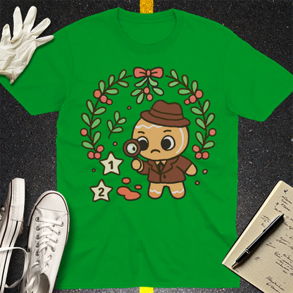 Gingerbread Detective T-Shirt - Irish Green