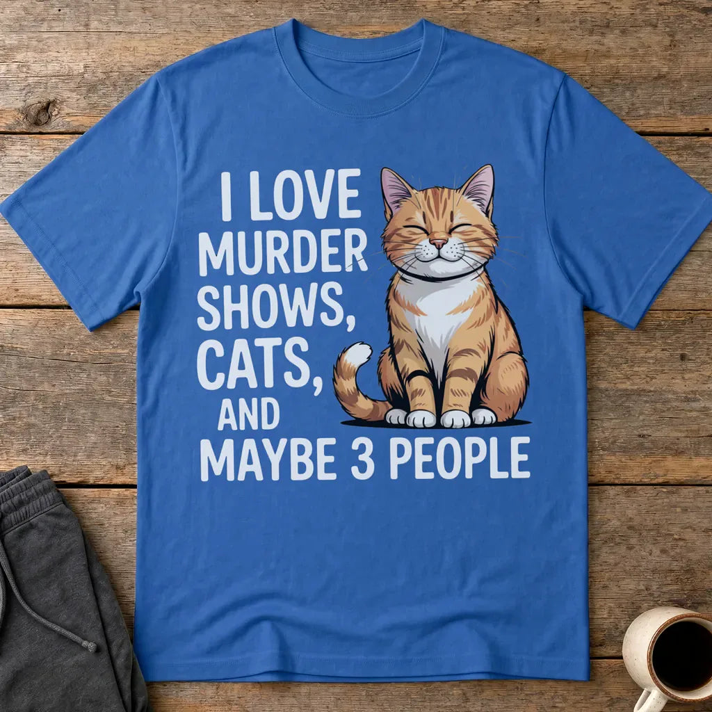 Murder Shows & Cats T-Shirt - Royal