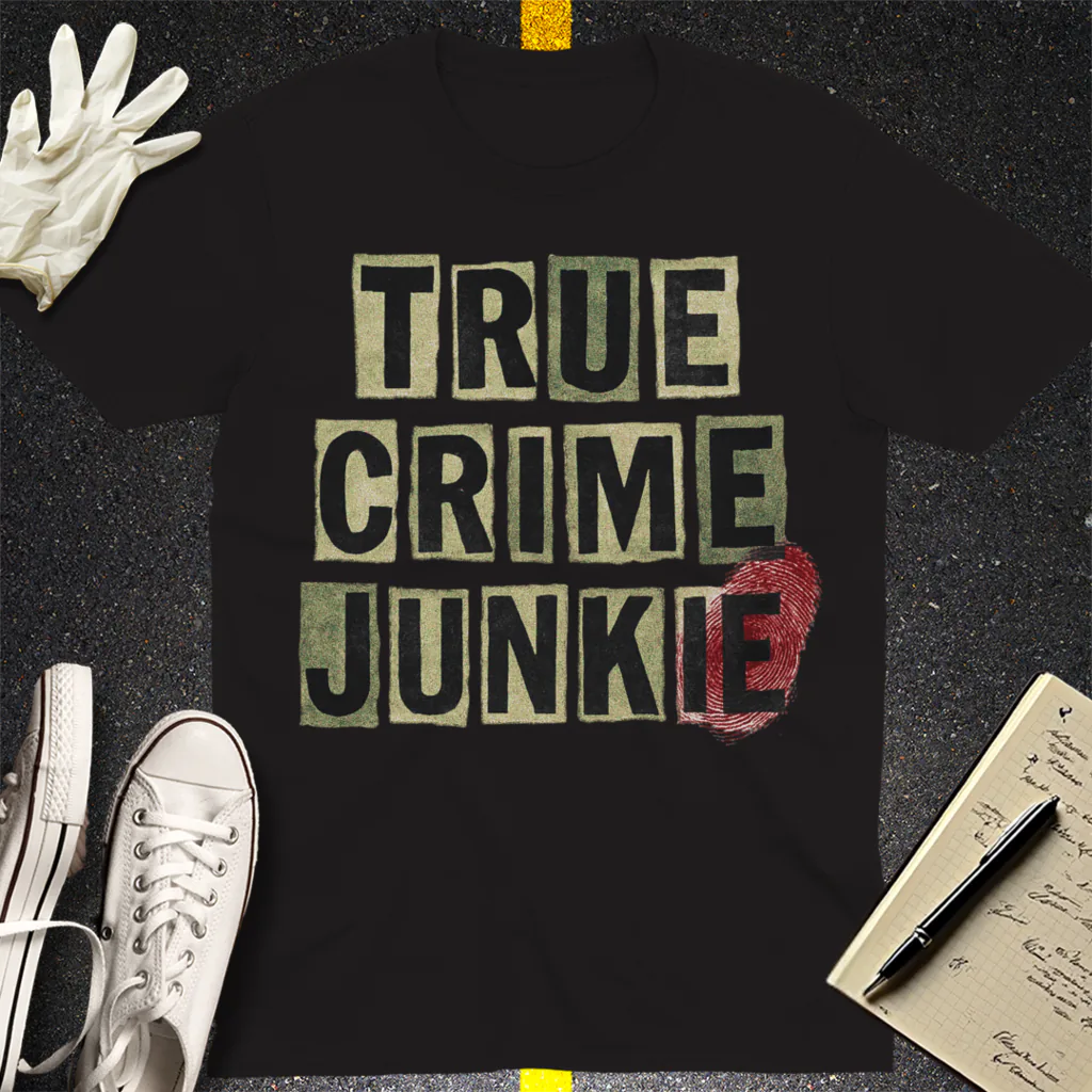 True Crime Junkie T-Shirt - Black