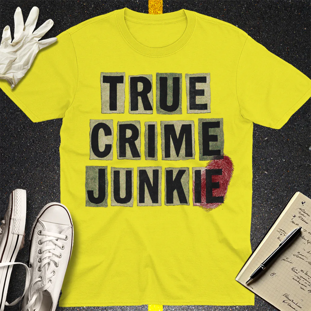True Crime Junkie T-Shirt - Cornsilk