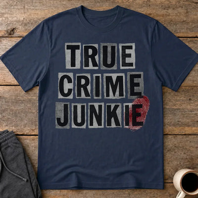 True Crime Junkie T-Shirt - Navy