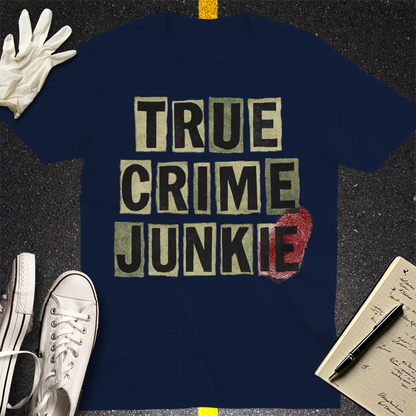True Crime Junkie T-Shirt - Navy
