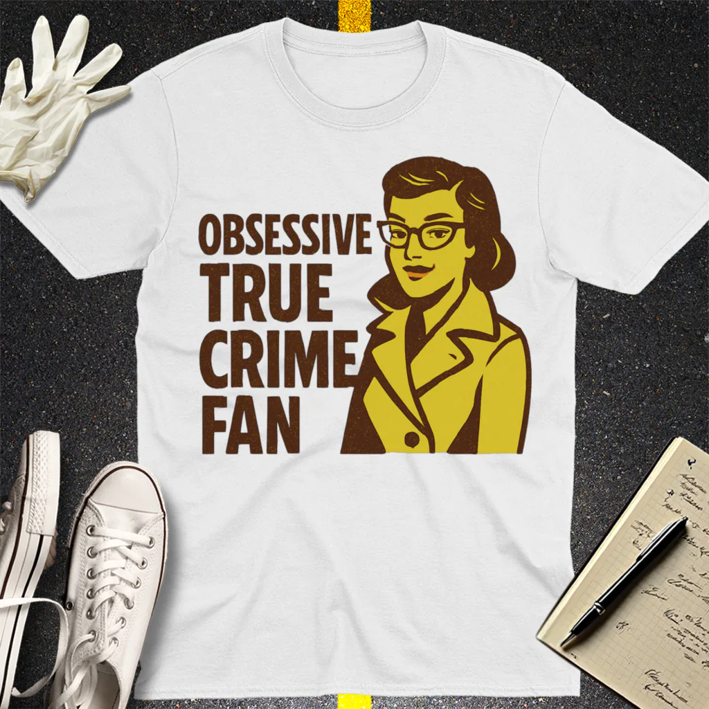Obsessive True Crime Fan T-Shirt - White