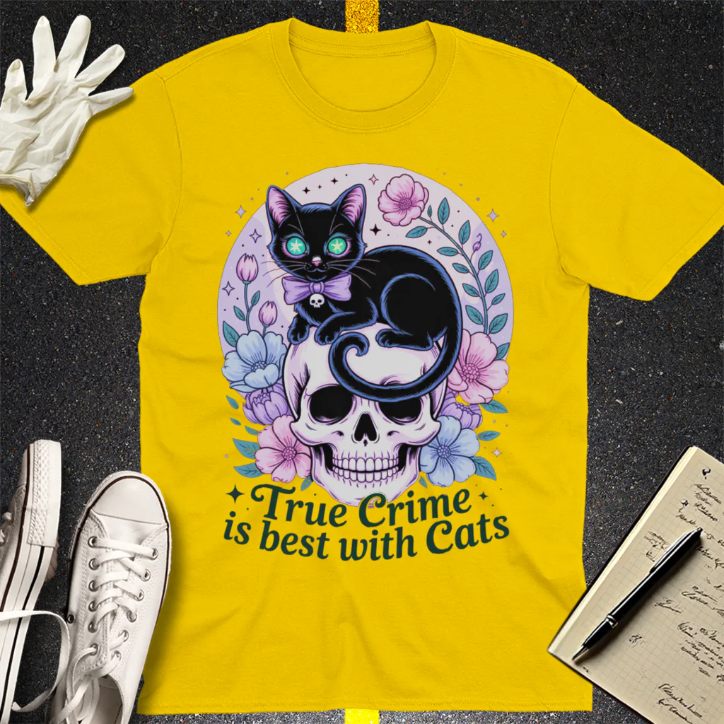 True Crime & Cats T-Shirt - Daisy