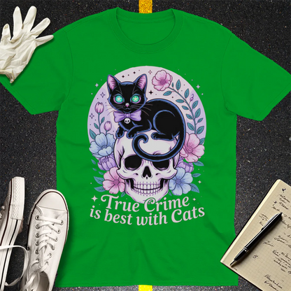 True Crime & Cats T-Shirt - Irish Green