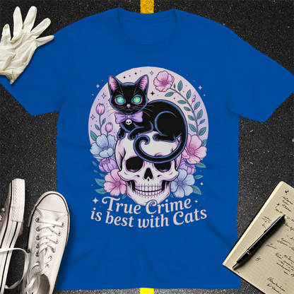 True Crime & Cats T-Shirt - Royal