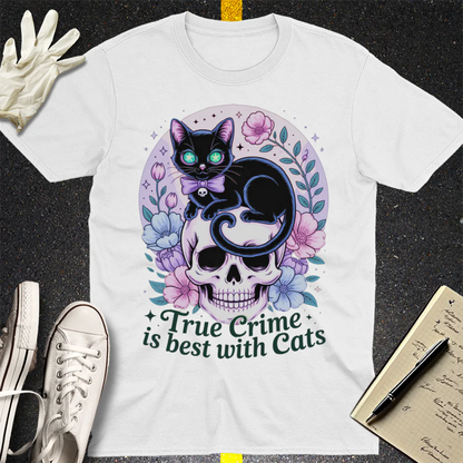 True Crime & Cats T-Shirt - White