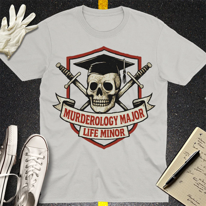 Murderology Major Life Minor T-Shirt - Ice Grey