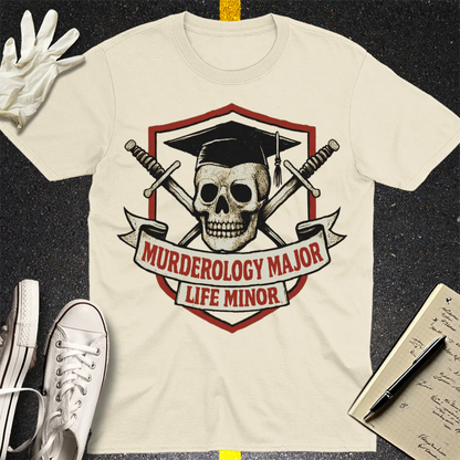 Murderology Major Life Minor T-Shirt - Natural