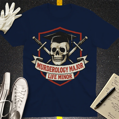 Murderology Major Life Minor T-Shirt - Navy