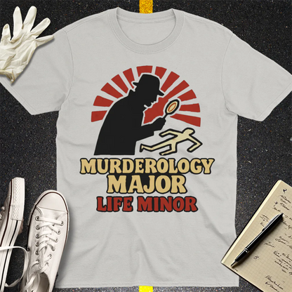Murderology Major Life Minor T-Shirt - Ice Grey